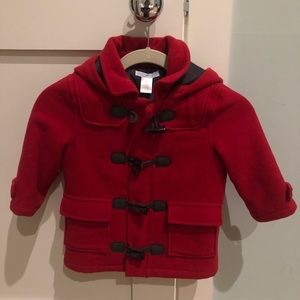 Red Toggle Paddington Coat